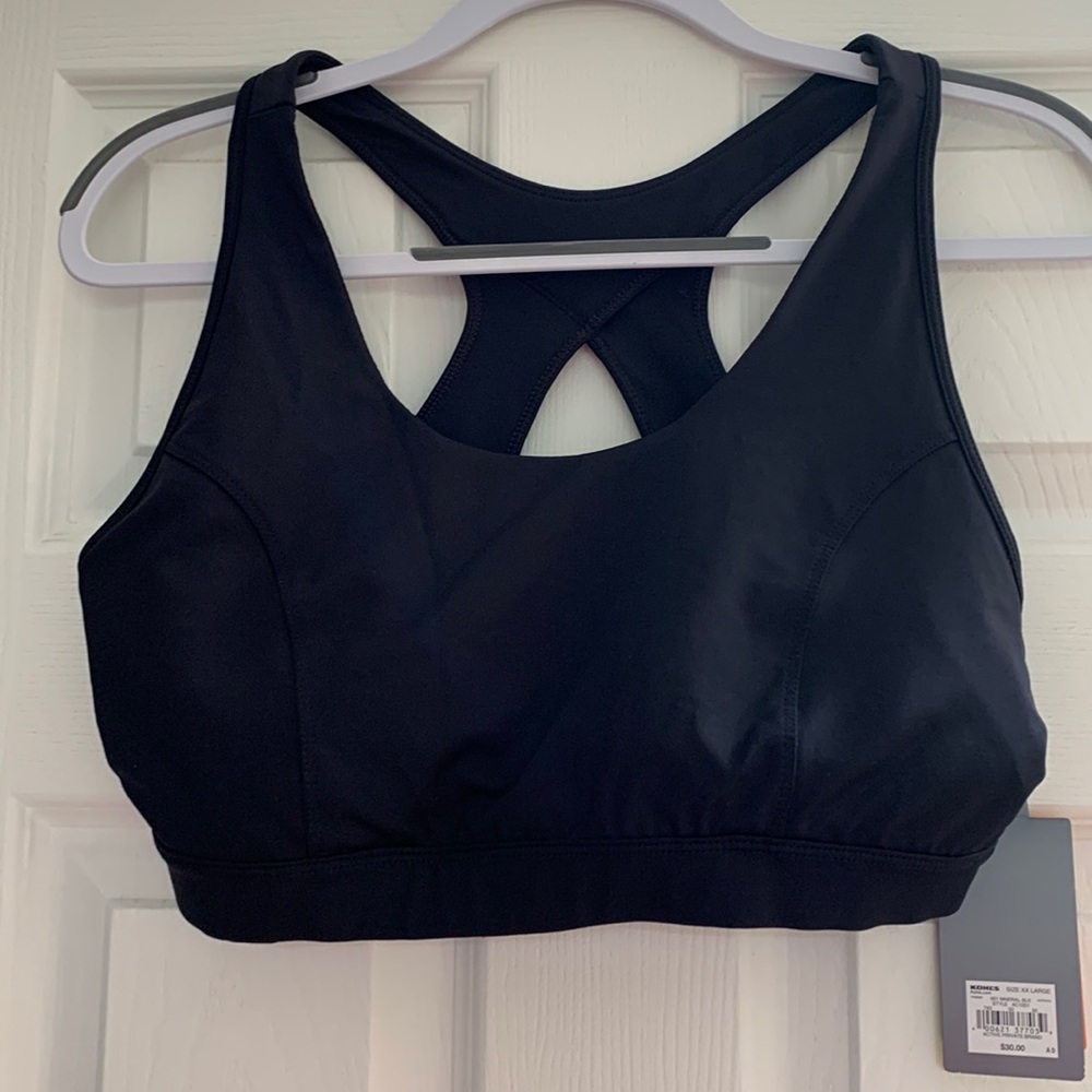 Tek Gear black sports bra, XXL, brand new with tags